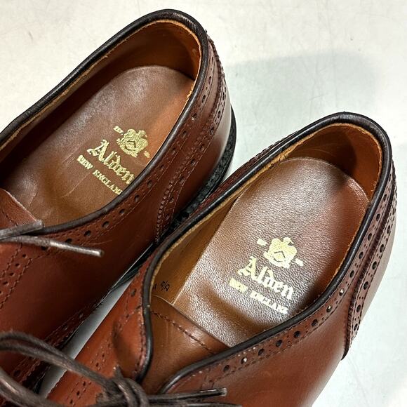 NIB RARE Alden 966 Short Wing Blucher Burnished Tan Calf Derby Made in USA 9 D main image 10